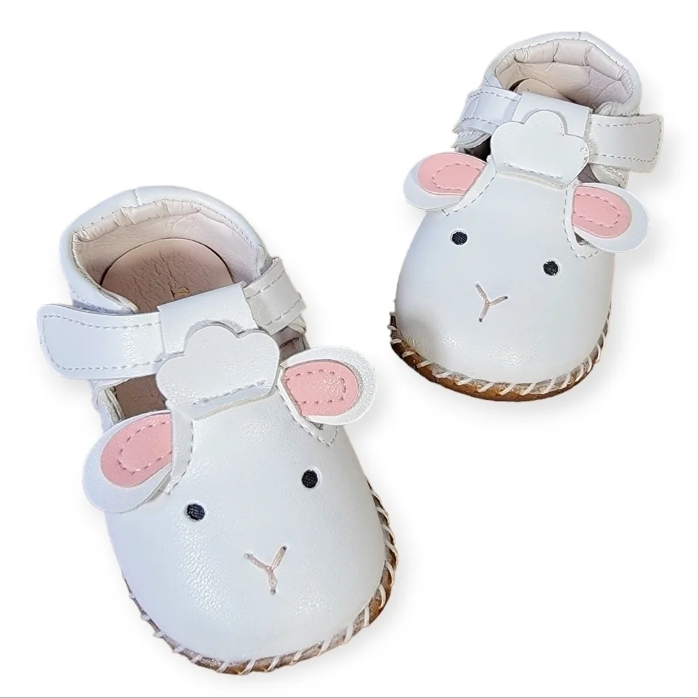 Mai Do Duo white Bunny Rabbit Baby Shoes First Walker Non Slip Size 15 / 7-8 mo.